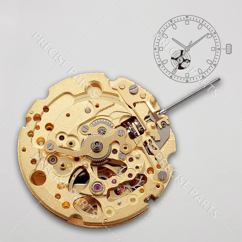 Новый подлинный японский механизм 82S0 золотой автоматический механический
