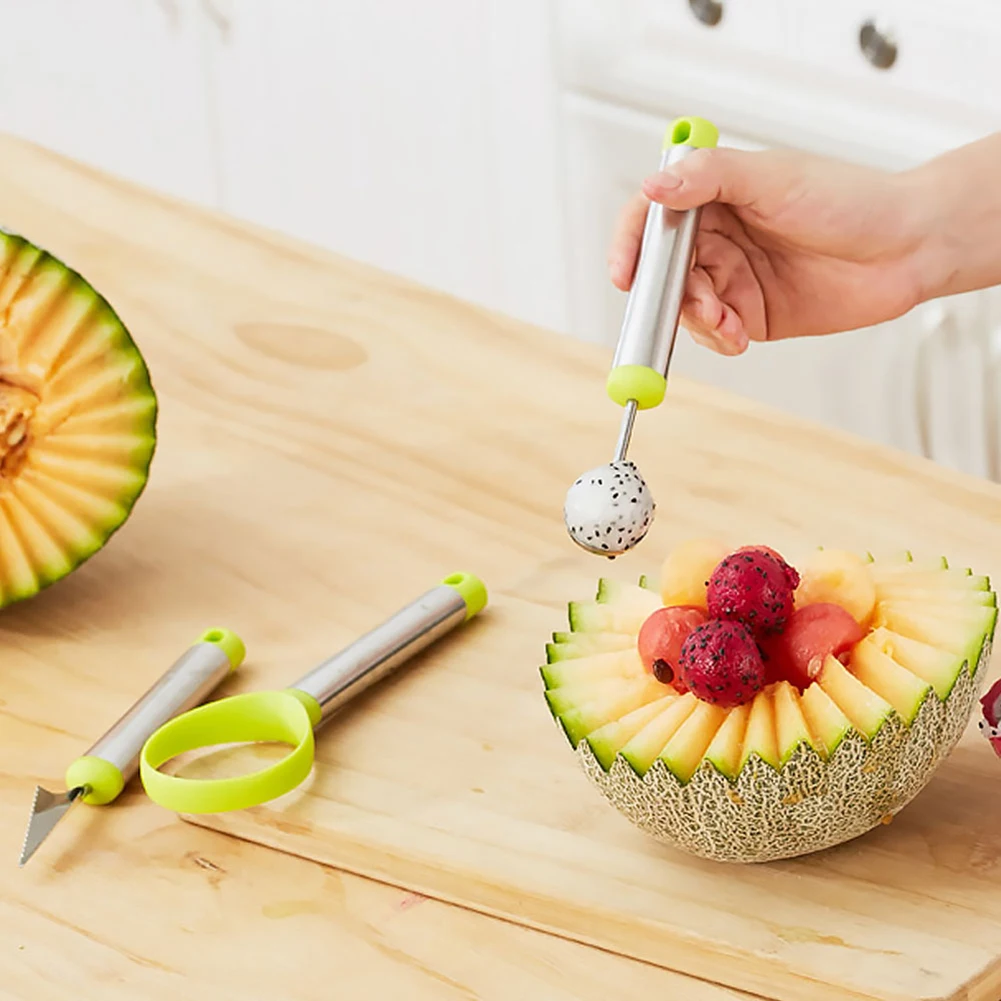 3 шт. набор ножей для вырезания дыни из нержавеющей стали |