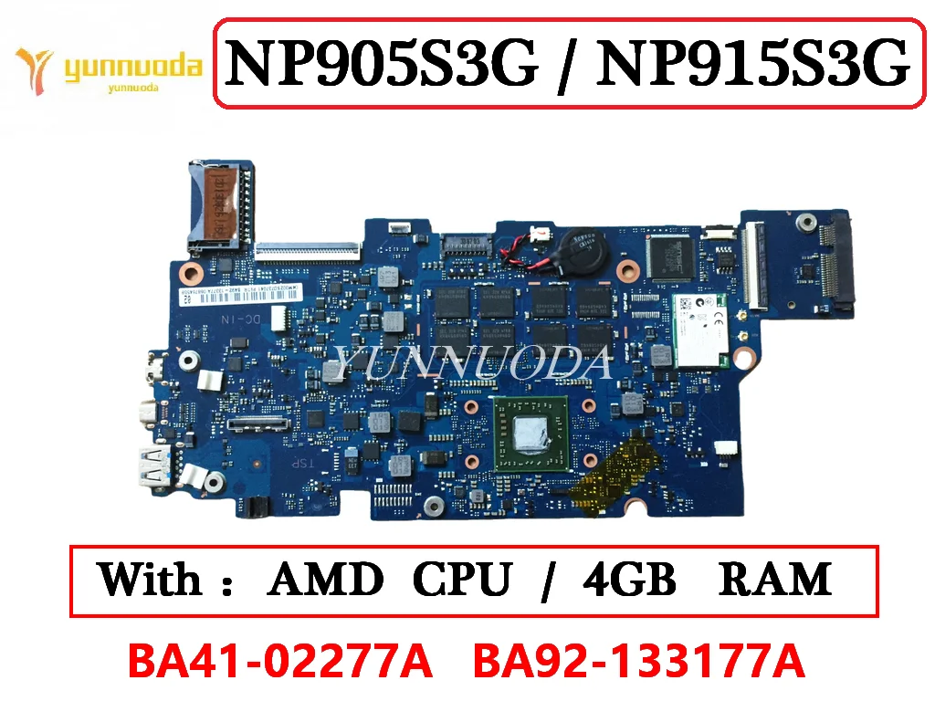 

BA41-02277A BA92-133177A для Samsung NP905S3G NP915S3G материнская плата для ноутбука с процессором AMD 4G RAM 100% протестирована