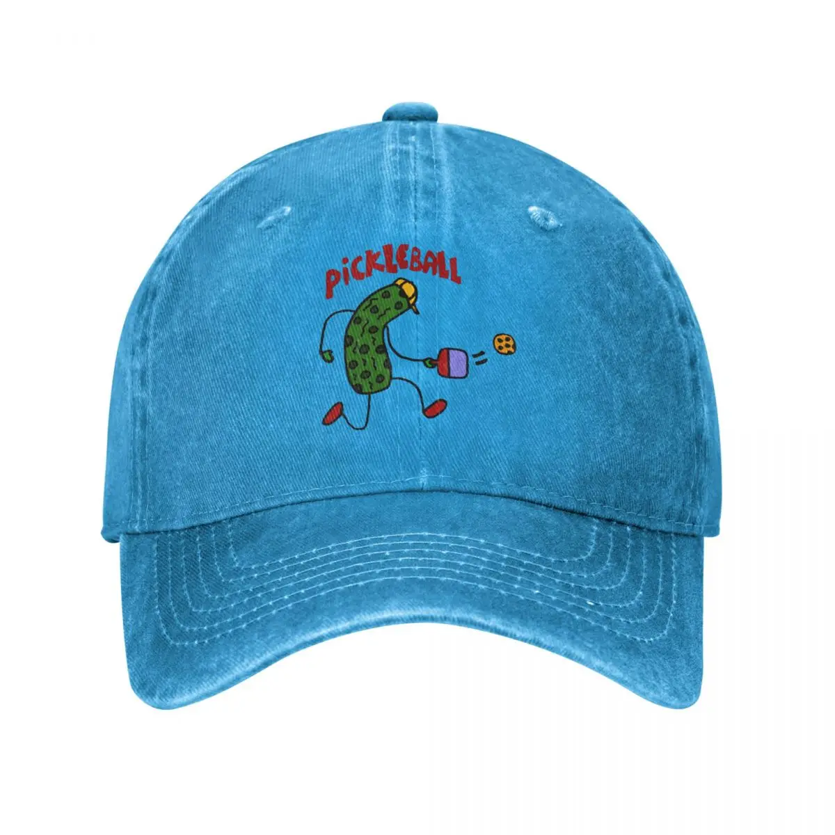 

Funny Pickle Playing Pickleball Jeans Ponytail Baseball Cap Adjustable Hats For Men Women Cap Spring Autumn Hip Hop Casquette