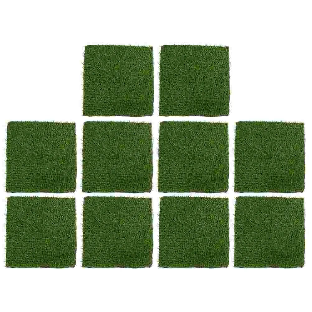 

10 Pcs Chicken Laying Mat Egg Fake Grass Cushions Cage Mats Faux Rug Coop Washable Rugs Box Liners