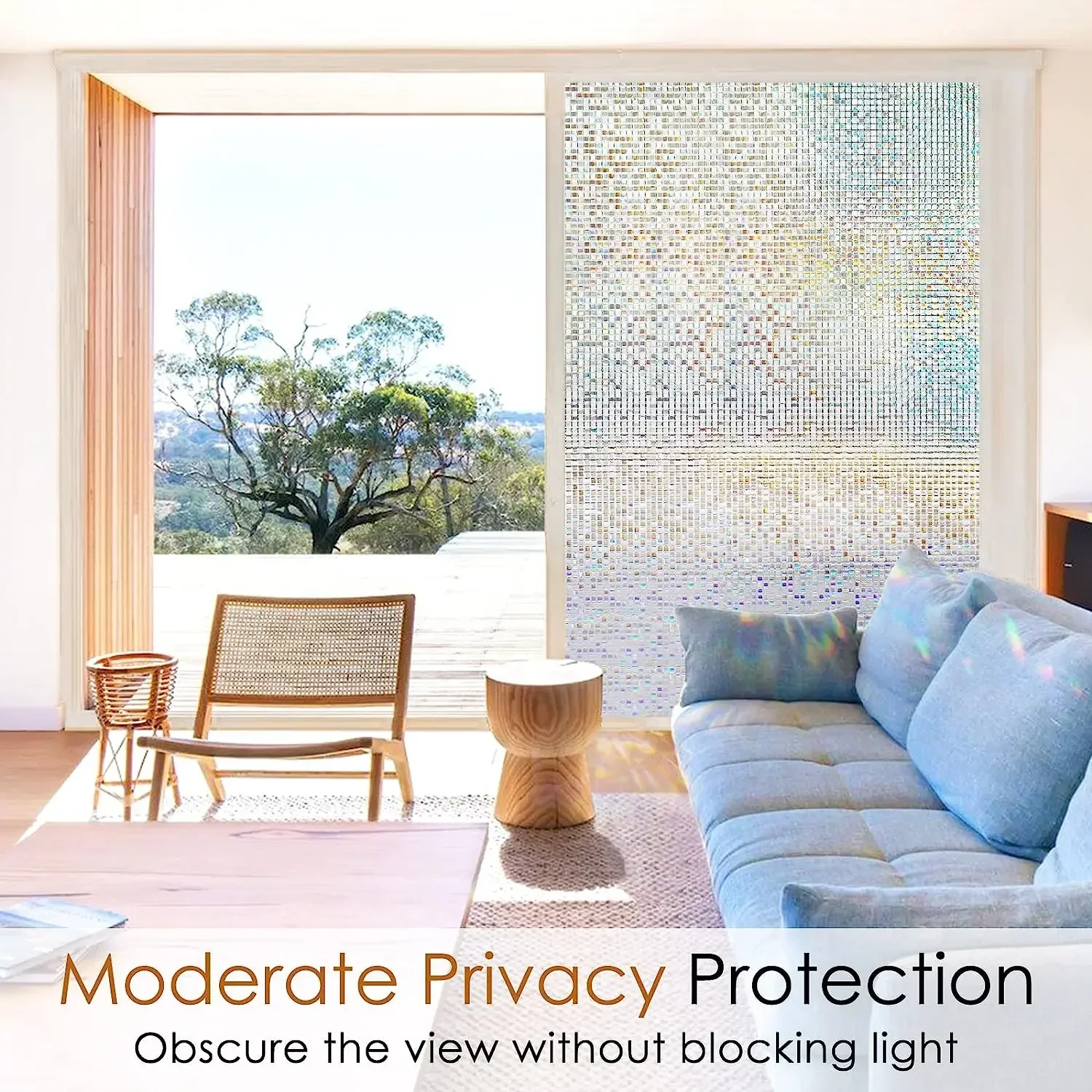 Наклейка на окно для конфиденциальности статическая Декоративная Виниловая со