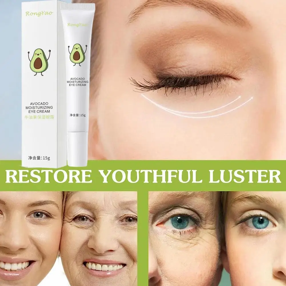 

15g Avocado Moisturizing Eye Cream Fade Eye Bags Firmness Whitening Skin Massager Wrink Moisturizing Serum Beauty Eye Care U2C4