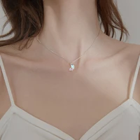 lats glowing discoloration moon chain necklace korea creative luminous stone pendant necklaces for women fashion jewelry gifts
