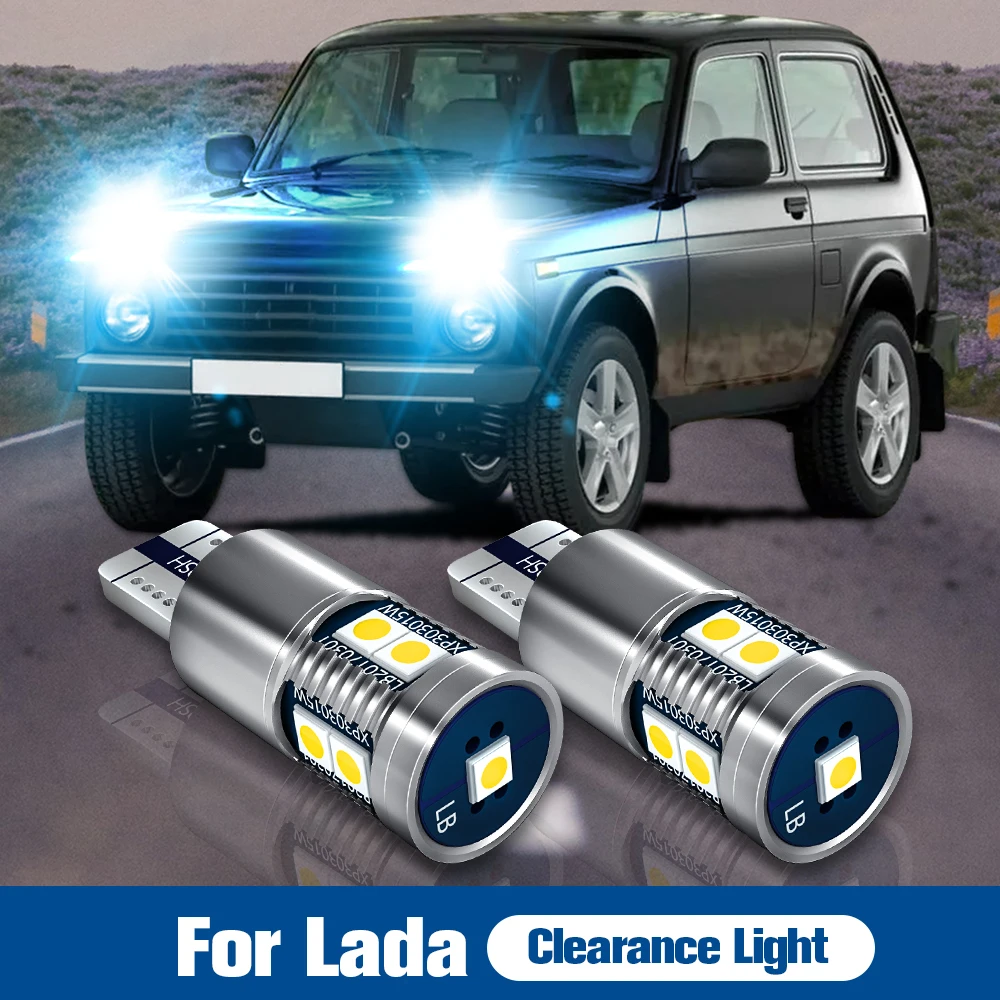 

2x LED Clearance Light Bulb Parking Lamp W5W T10 2825 Canbus Error Free For Lada 2110 2111 2112 Kalina Largus Niva Priora Samara