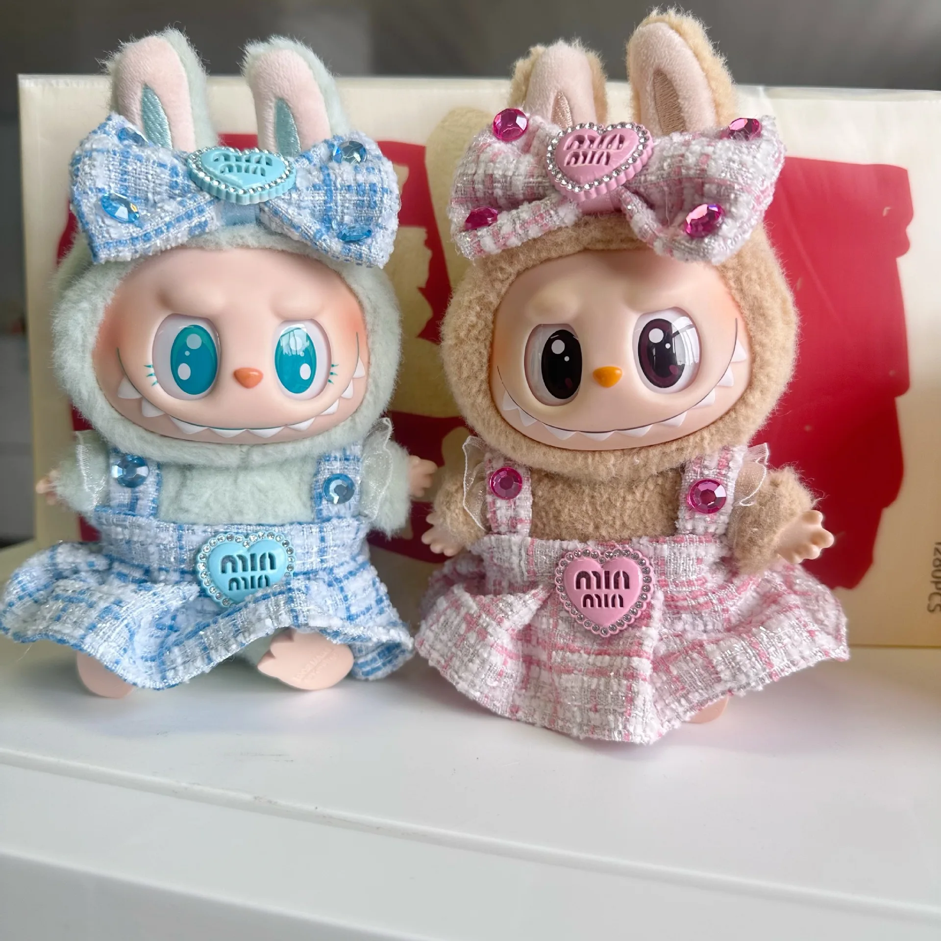 17 см одежда для кукол Labubu милая мини-плюшевая кукла аксессуары наряда монстра