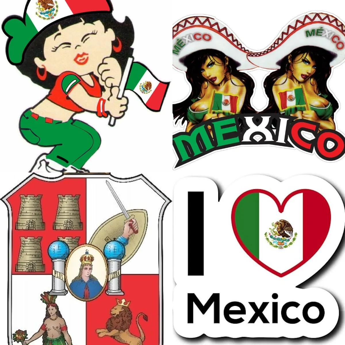 

Love Mexico Flag Decal Sticker Home Pride Travel Car Truck Van Bumper Window Laptop WallI Moto Bumper Scratch Cover Door Decal