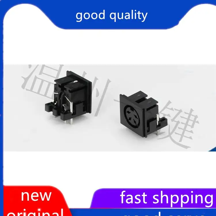

10pcs original new DS-4-03a square S-terminal connector, large 4-core 6-pin socket, 4PIN pin DIN female base