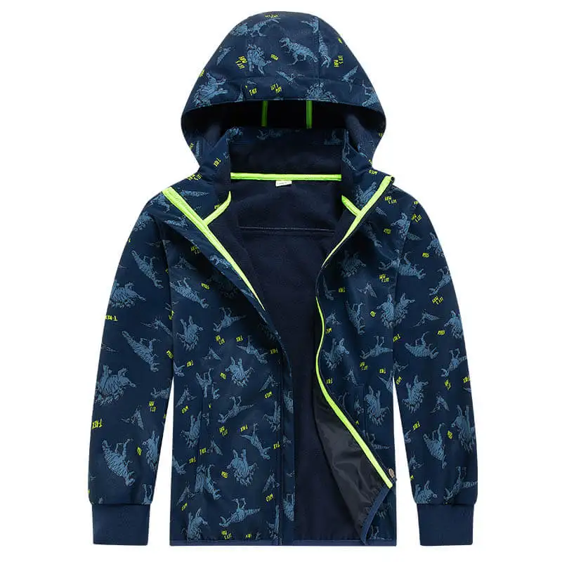

Модные куртки для мальчиков 2022, зимняя детская верхняя одежда с принтом, водонепроницаемые ветрозащитные куртки с капюшоном для детей, флис...