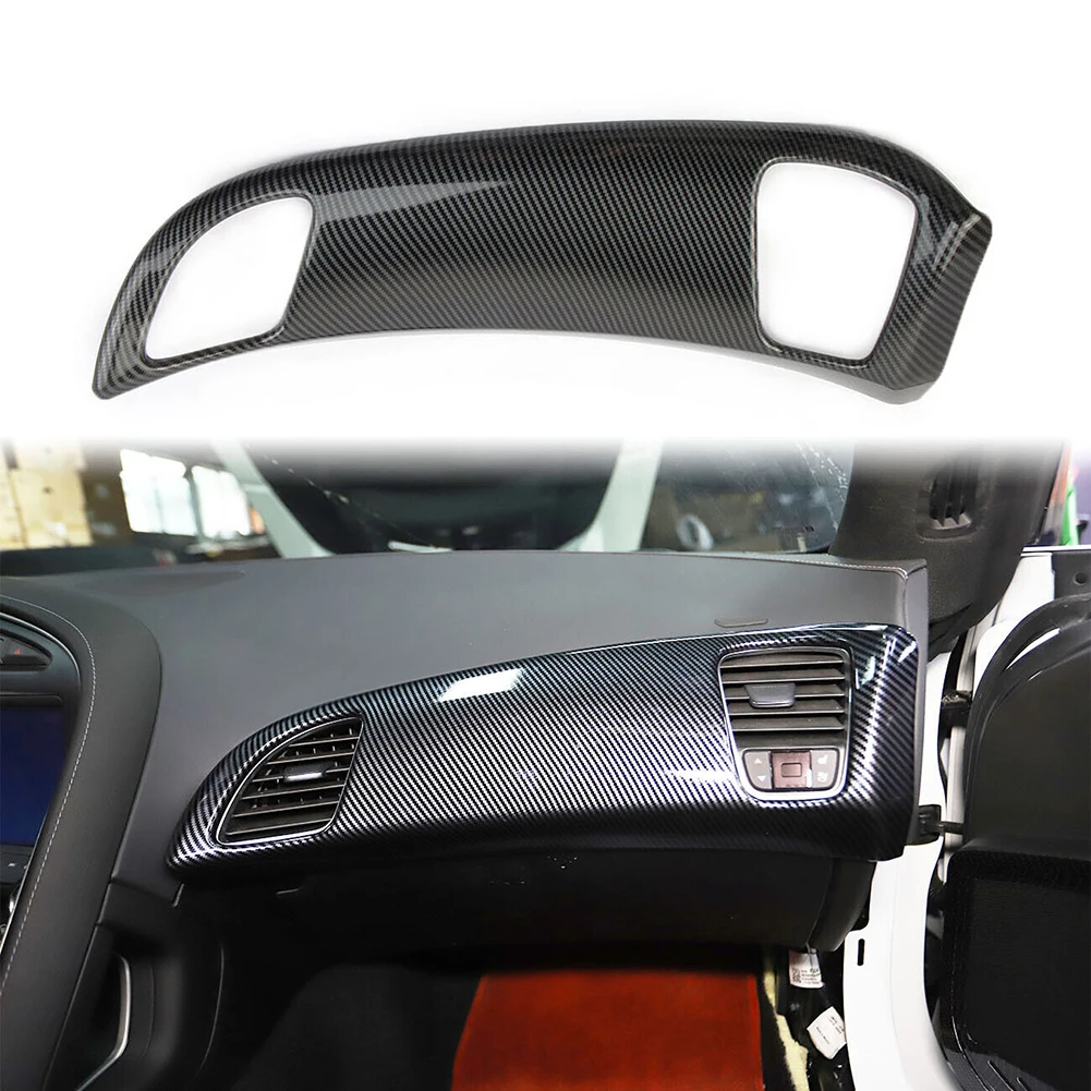 

For Chevrolet For Corvette C7 2014 2015 2016 2017 2018 2019 Car Carbon Fiber Dashboard Panel Decor Cover Interior Accessories