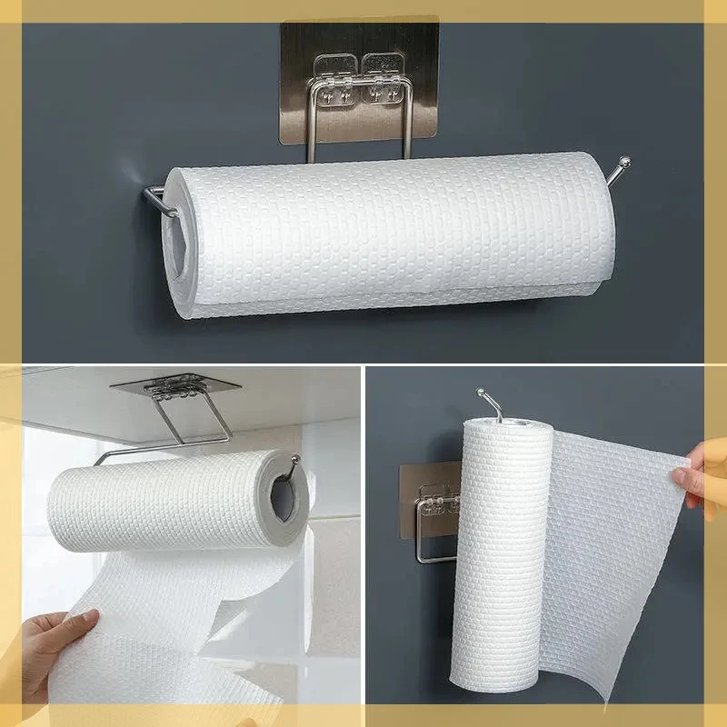 

Towel Holder Rack Kitchen Toilet Paper Holder Rack Roll Paper Holder Stand Storage Rack Bathroom Accessories 1 PC
