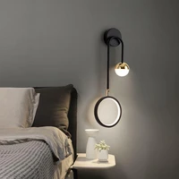modern wall lamp retro minimalist background light stairwell aisle personalized bedroom bedside nordic creative led wall lamps