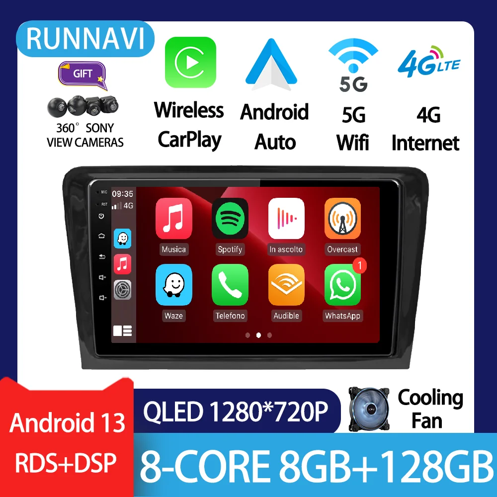 

Android 13 For VW Volkswagen Bora 2013-2015 Car Radio Stereo Multimedia Video Player Navigation GPS Wireless Carplay DSP RDS
