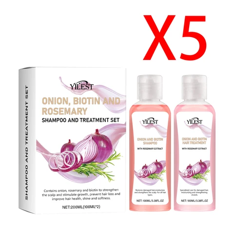 Шампунь с луком и розмарином для роста волос 2 шт