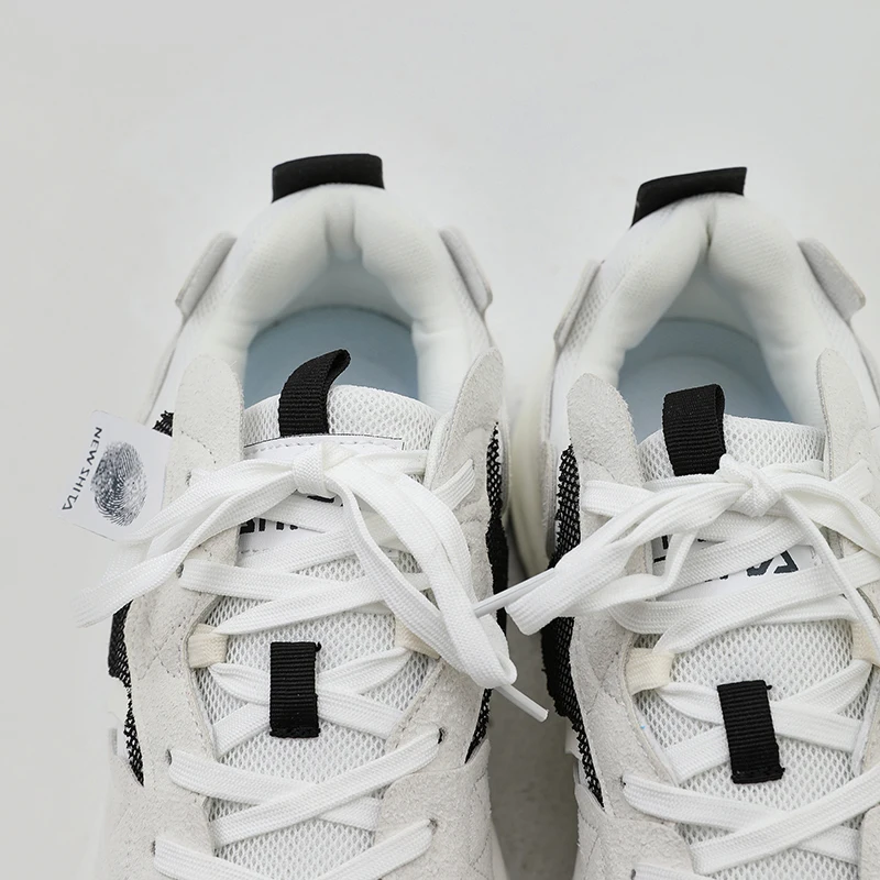 Women Men Couple Sneakers Fashion Mesh Chunky Casual Shoes Autumn Reflective Comfortable Thick Sole White Flats Platform Shoes