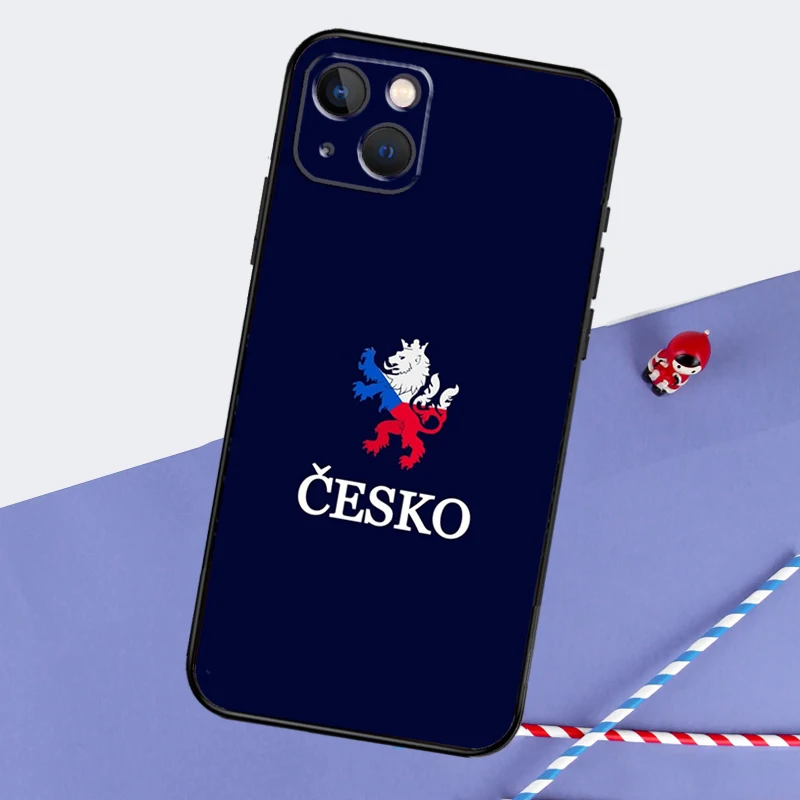 Чехол для телефона с флагом Чешской Республики iPhone 16 Pro Max 11 13 14 15 12 Mini XR Plus 16e Задняя