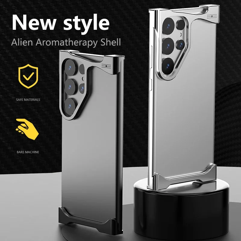 Металлический чехол с линзой для Samsung S23 24 25 Ultra Plus модный нерегулярный из