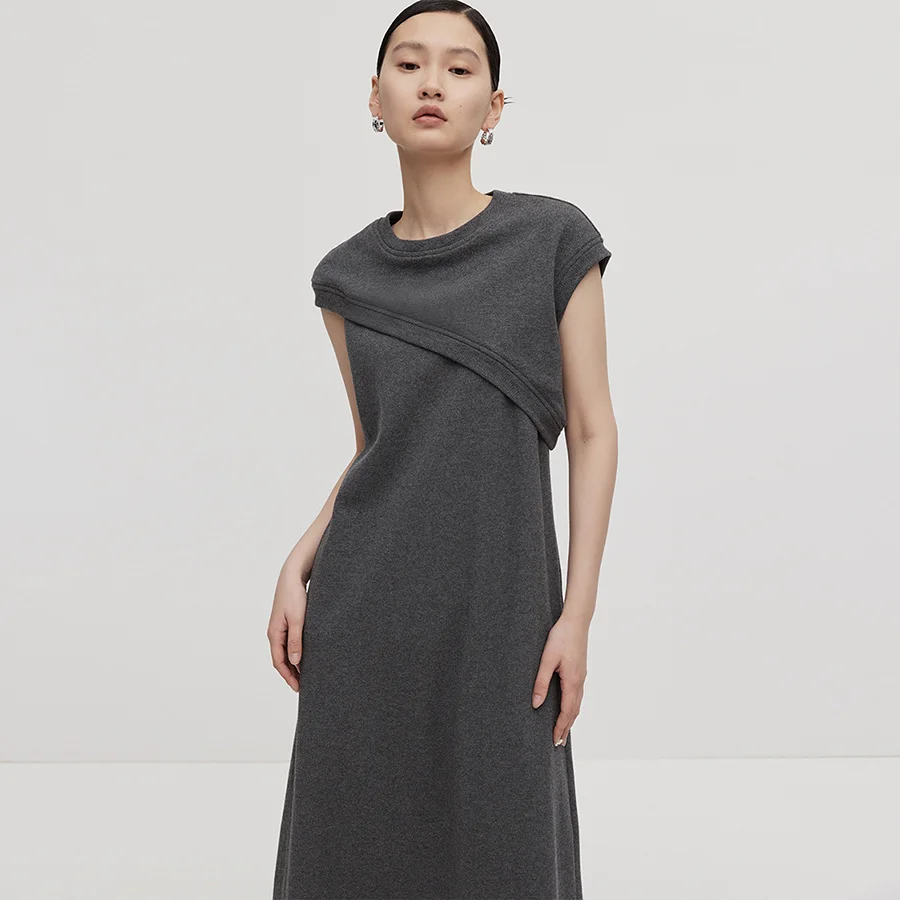 

Новинка весна-лето 2023, Повседневная Яркая модная женская серая одежда из двух частей