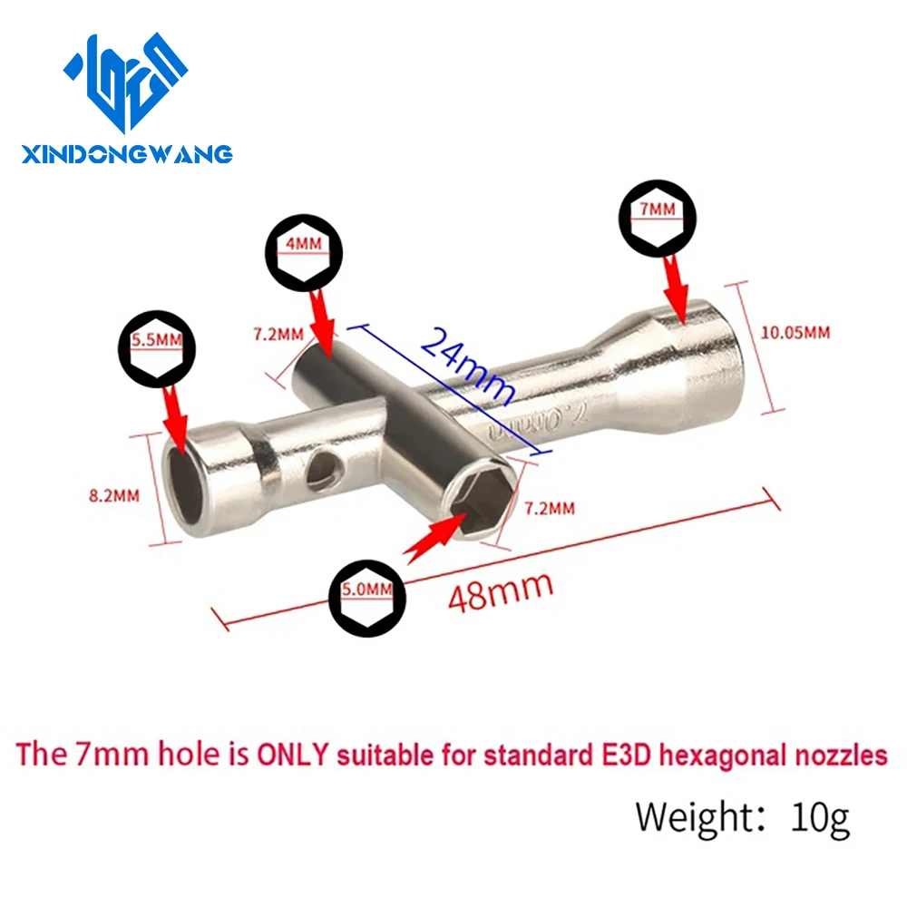 E3D V6 сопло мини-гаечный ключ M2 M2.5 M3 M4 винтовая гайка шестигранный крестовой втулка