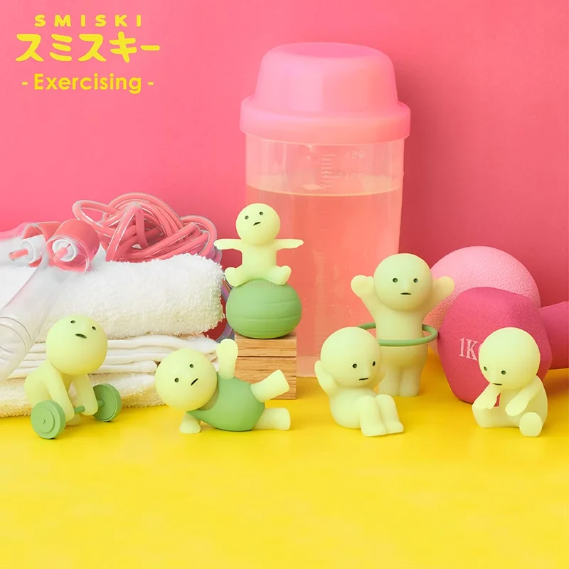 

SMISKI Blind Box Exercising Series Hoop Stretch Aerobics Cute Doll Surprise Box Mini Figure Desk Decoration Ornaments Kids Gifts