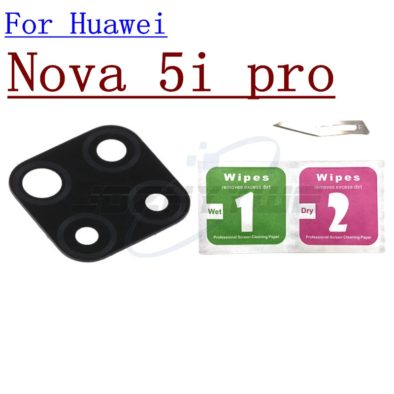 Стеклянный объектив задней камеры 2 шт. с наклейкой для Huawei Nova 2s 3 3e 3i 4 5 5i 6 7 8 9 Pro SE +