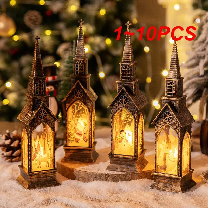 

1~10PCS Lighted House Decorations Decorative Festive Lit Creative Creative Night Light Electronic Candle Night Light Novel