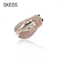 skeds crystal luxury women cicada brooch accessories exquisite cute insect brooches pins fashion rhinestone corsage pin gift