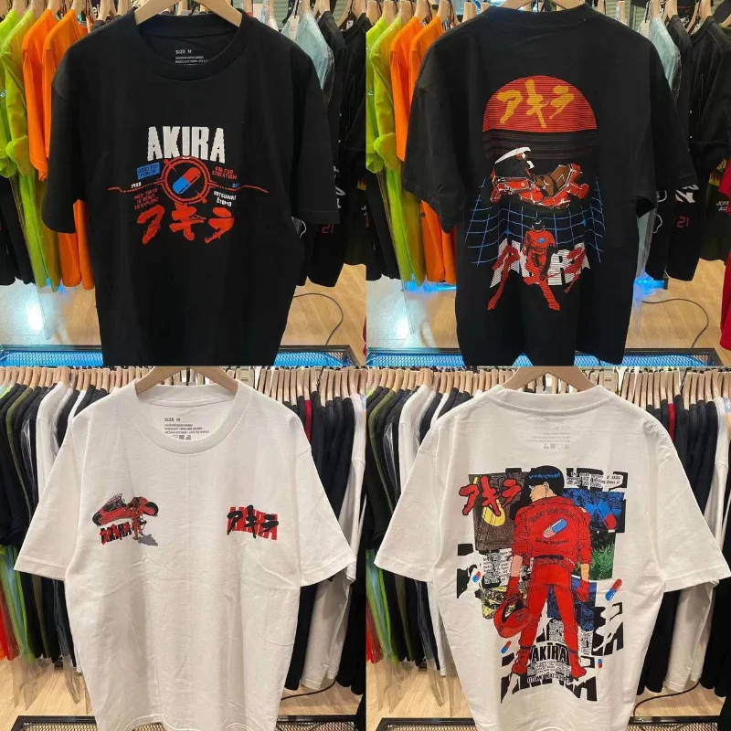 

AKIRA Tshirts Hip Hop Comics Motorsport Cotton Print T-shirts Causal Loose Men Women Top Tee