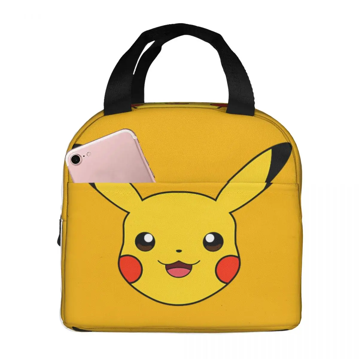 Школьный милый желтый многофункциональный карманный Ланч-бокс с наклейками на