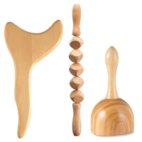 3 in 1 professional lymphatic drainage massage massager wood treatment tool suite is applicable to fight fat group shape