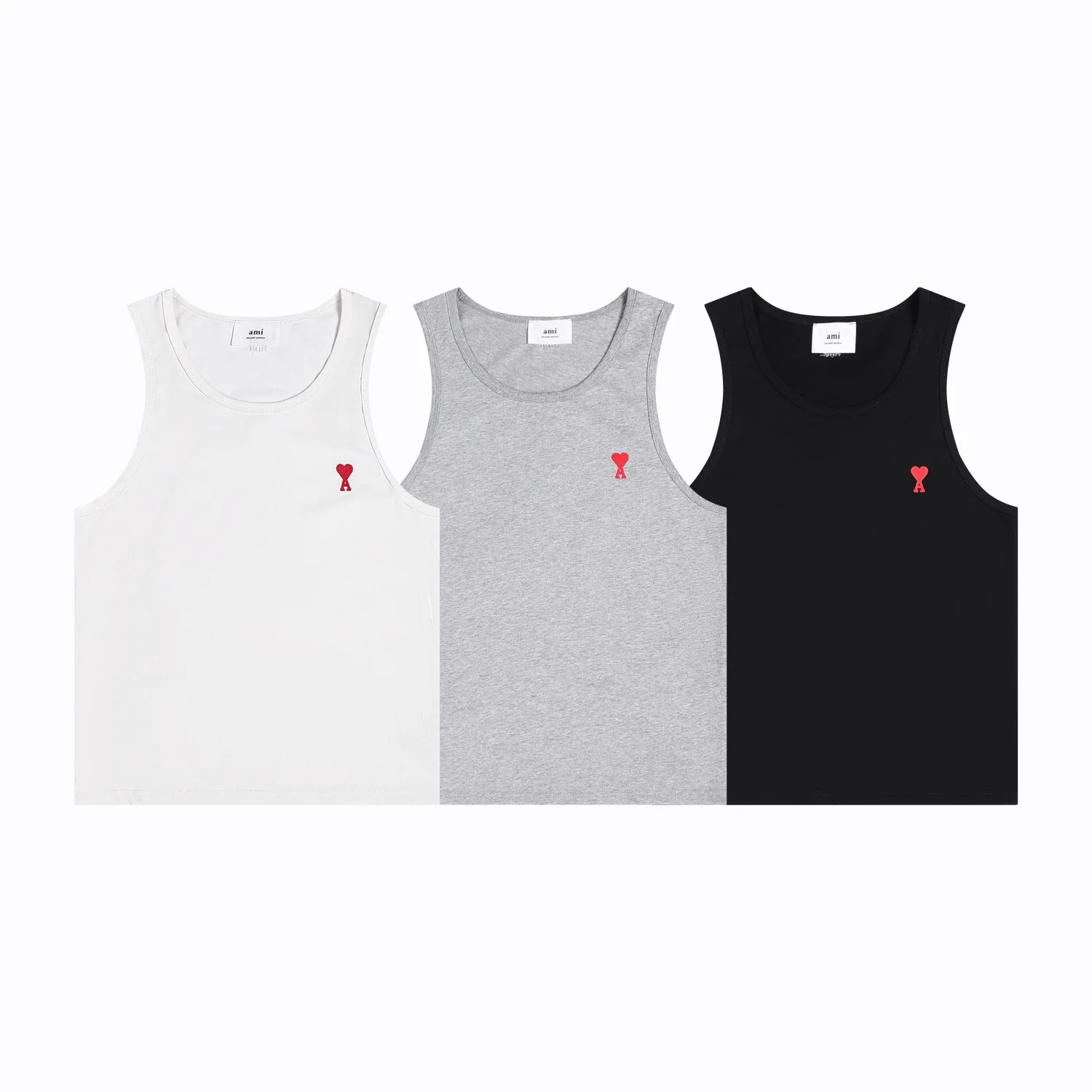 

2023 New High Street Loe Embroidered Elastic Slim Fit Vest Women's T-Shirts High Quality Bottoming Shirts for Women Clothes