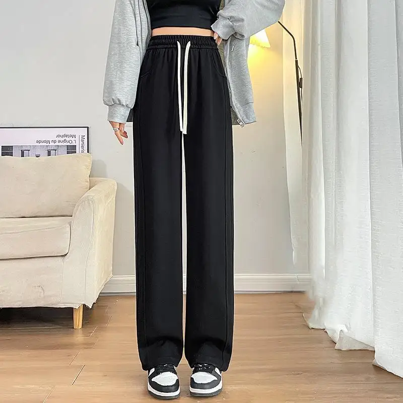 Мягкие удобные женские брюки с широкими штанинами новинка 2023 повседневные