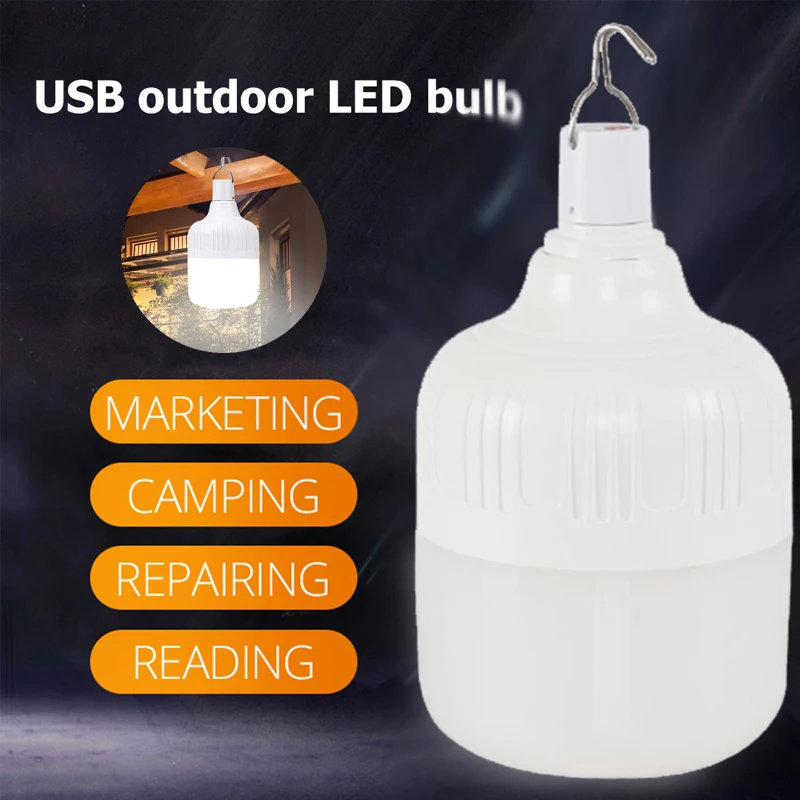 

LED Lawn Lamp USB Charging with Hook Camping Lighting Multifunctional Garden Decoration Lamp Energy-Efficient for Outdoor Travel
