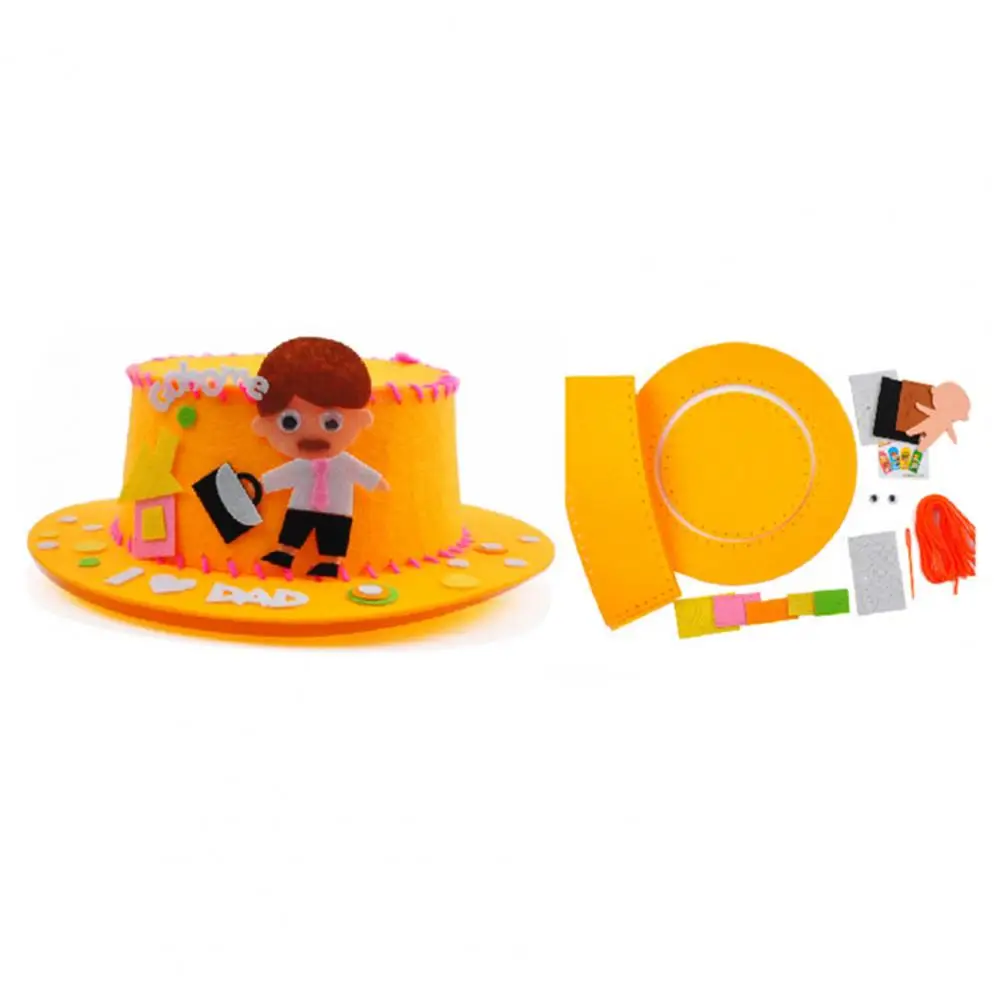 

Parent-child Hat Chic Interesting Colorful Handmade Decoration Craft Hat Kit Father Day Gift Hat Craft Kit DIY Hat Kit
