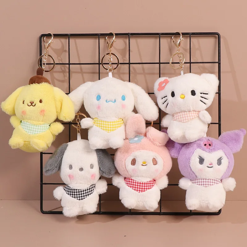 

Плюшевая игрушка Sanrio, креативная плюшевая подвеска, милый мультяшный нагрудник, кукла для пары, девушки, девушки, сердце, украшение, подарок