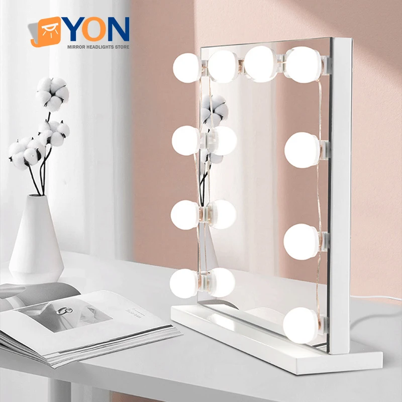 

Modern Makeup Light Usb Three-tone Light Mirror Headlight Mirror Light Makeup Mirror Bulb Mirror Decorative Light Vanity Lamp