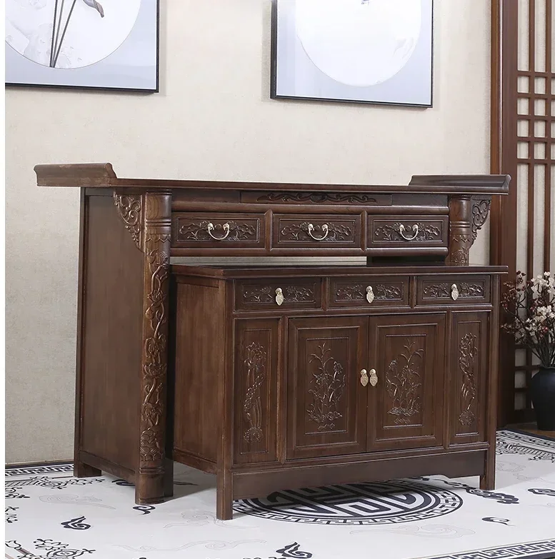 Вывтар из цельного дерева стол для курильницы шкаф алтаря предметы интерьера