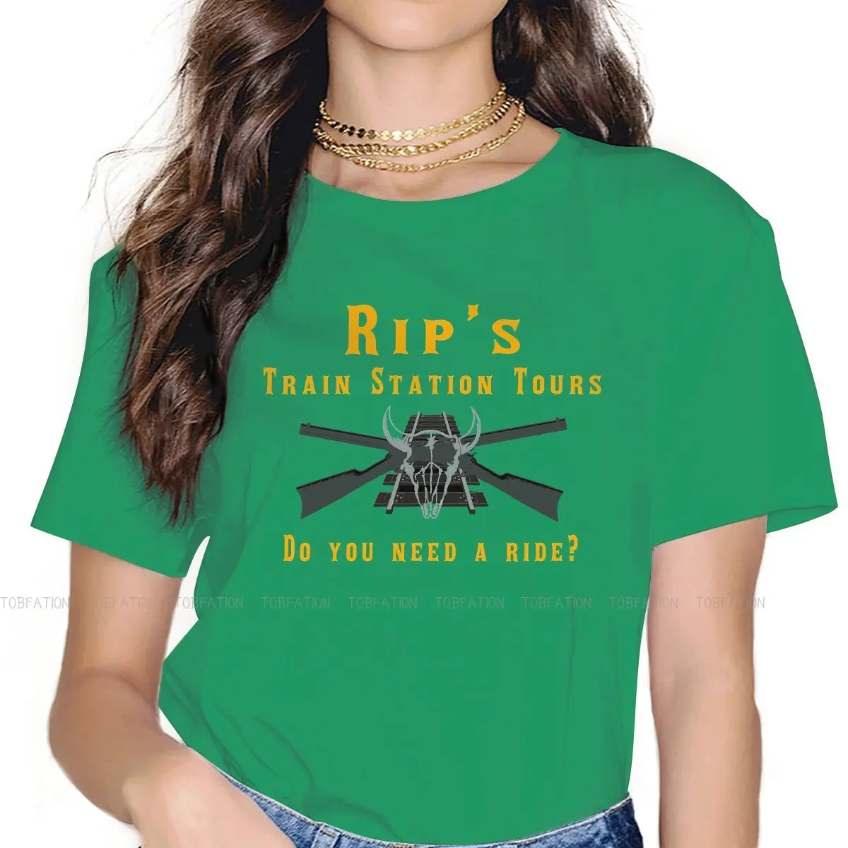 

Beth Dutton Rip Wheeler Train Station Graphic TShirt Yellowstone Tops Casual T Shirt Women Tee Special Gift Idea