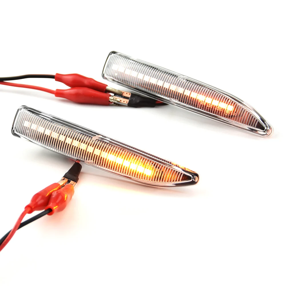 2 шт. автомобильный светодиодный боковой габаритный фонарь с динамическим