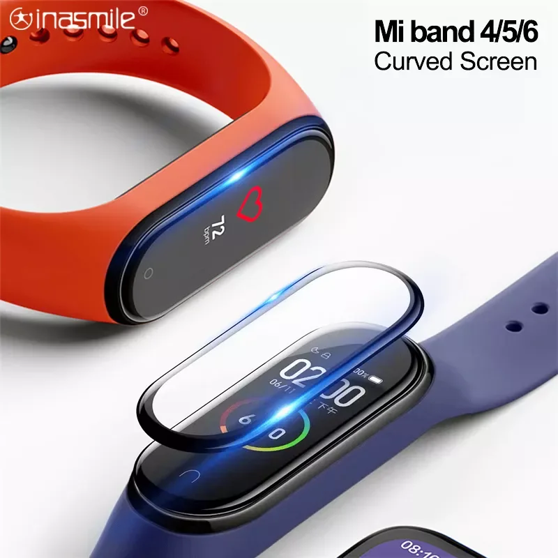 

Защита экрана для Xiaomi MI band 4 5 6 7 полная изогнутая пленка для часов Miband 4 5 6 мягкий защитный экран аксессуары для часов