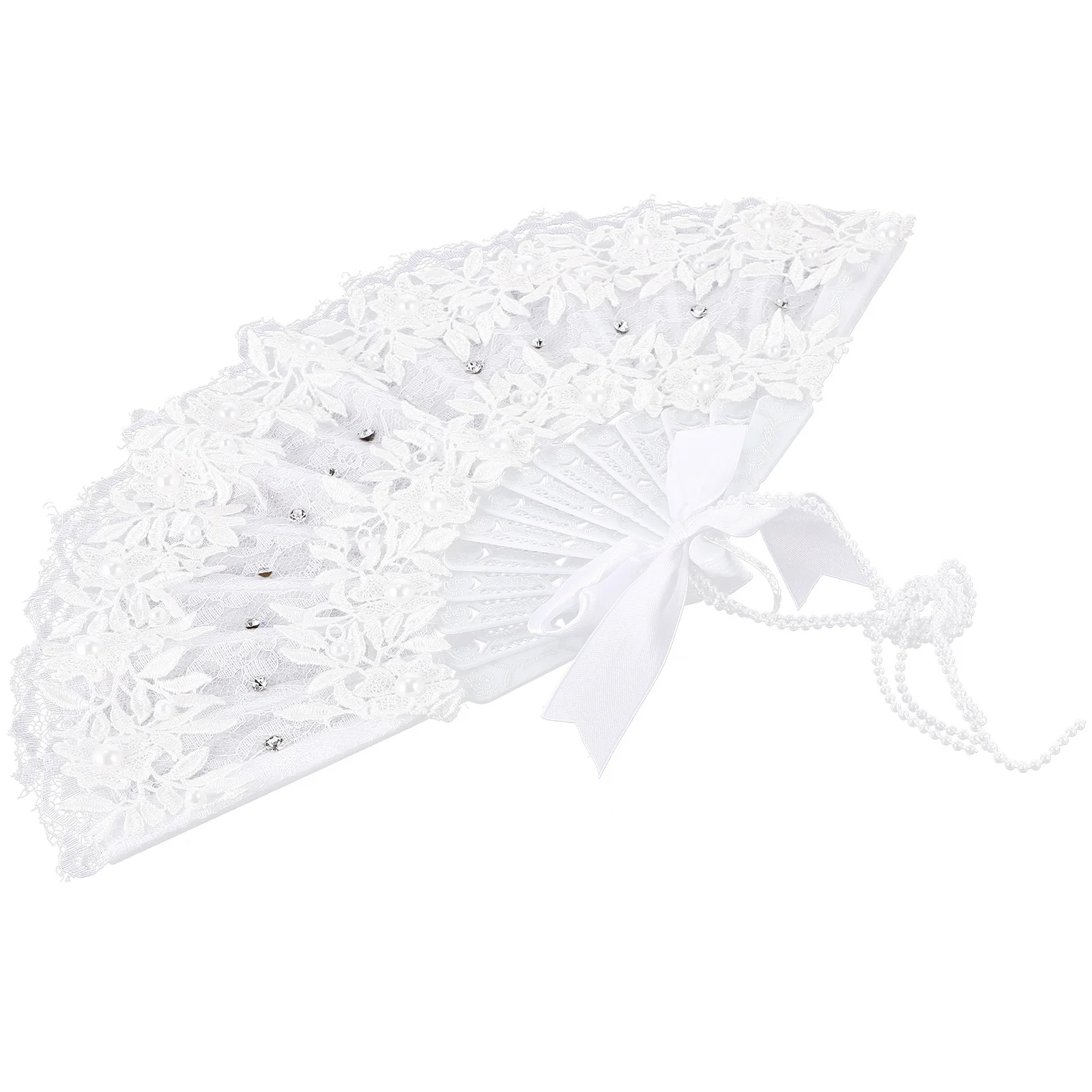 

Bride Pearl Fan Wedding Bridal Fan Women Handheld Fan Handmade Fan Decor