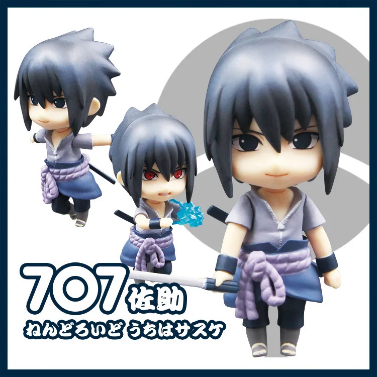 

Аниме Naruto Sasuke Uchiha 707 # PVC Q Edition милая фигурка модель игрушки 10 см
