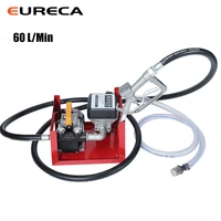 60 lmin 220v diesel transfer pump automatic electric self priming oil pump extractor with digital mechanical flow meter