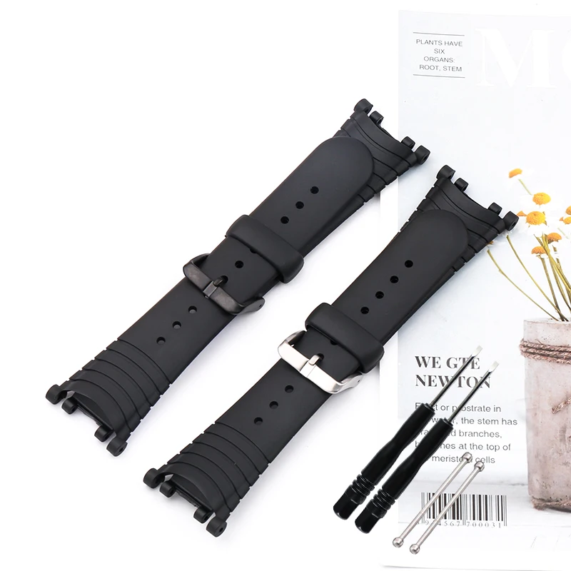 Watch Accessories Men's rubber watch strap for Suunto vector Outdoor sports waterproof watch band buckle screw tool