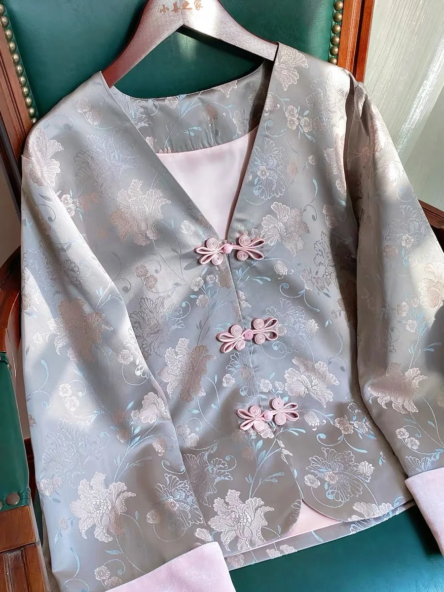 Шелковая китайская Новогодняя одежда из бутика высококачественное женское