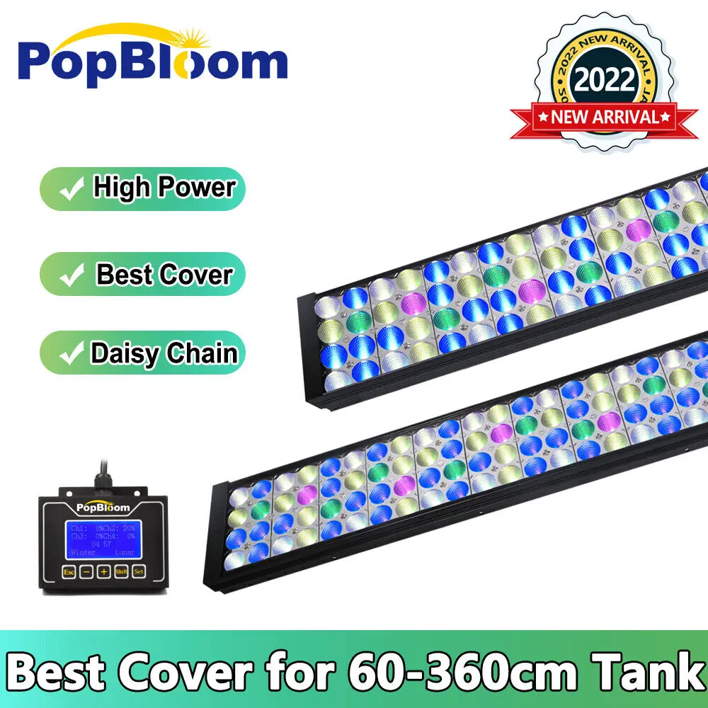 

60cm-250cm PopBloom WRGB Aquarium Light Smart Control Lamp for Planted Tank WRGB LED Light for Aquarium Accessories Supplies