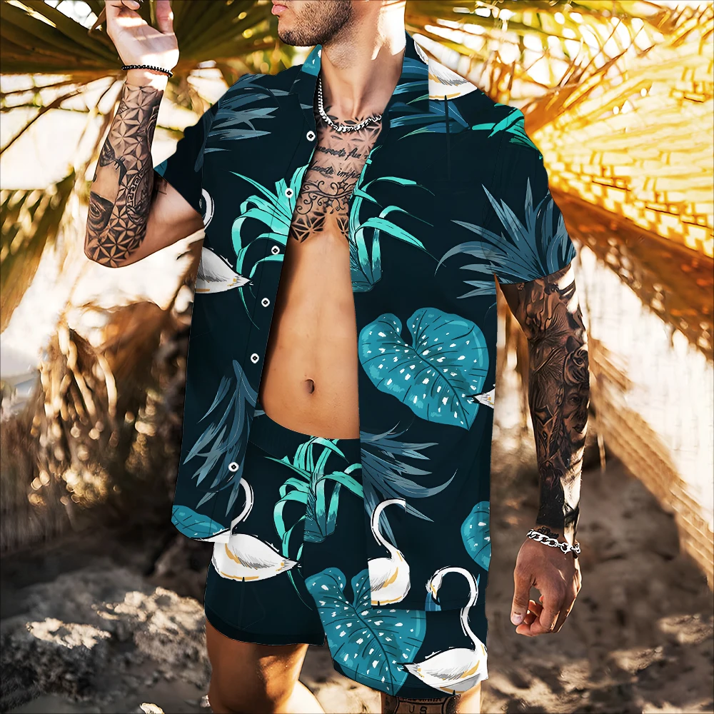 

Men's Jacket 2022 Summer 3d Printing Hot Sale High Quality Casual Shirt Multicolored Complex Pineapple Flower Fashion Top