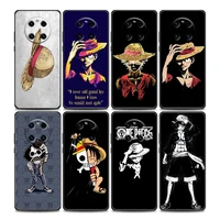dark cool one piece luffy phone case for huawei y6 y7 y9 2019 y6p y8s y9a y7a mate 10 20 40 pro lite rs silicone case bandai