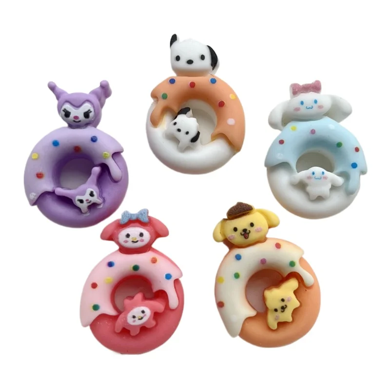 10 шт. смешанные стили кавайные животные в форме хлеба с плоской задней стороной