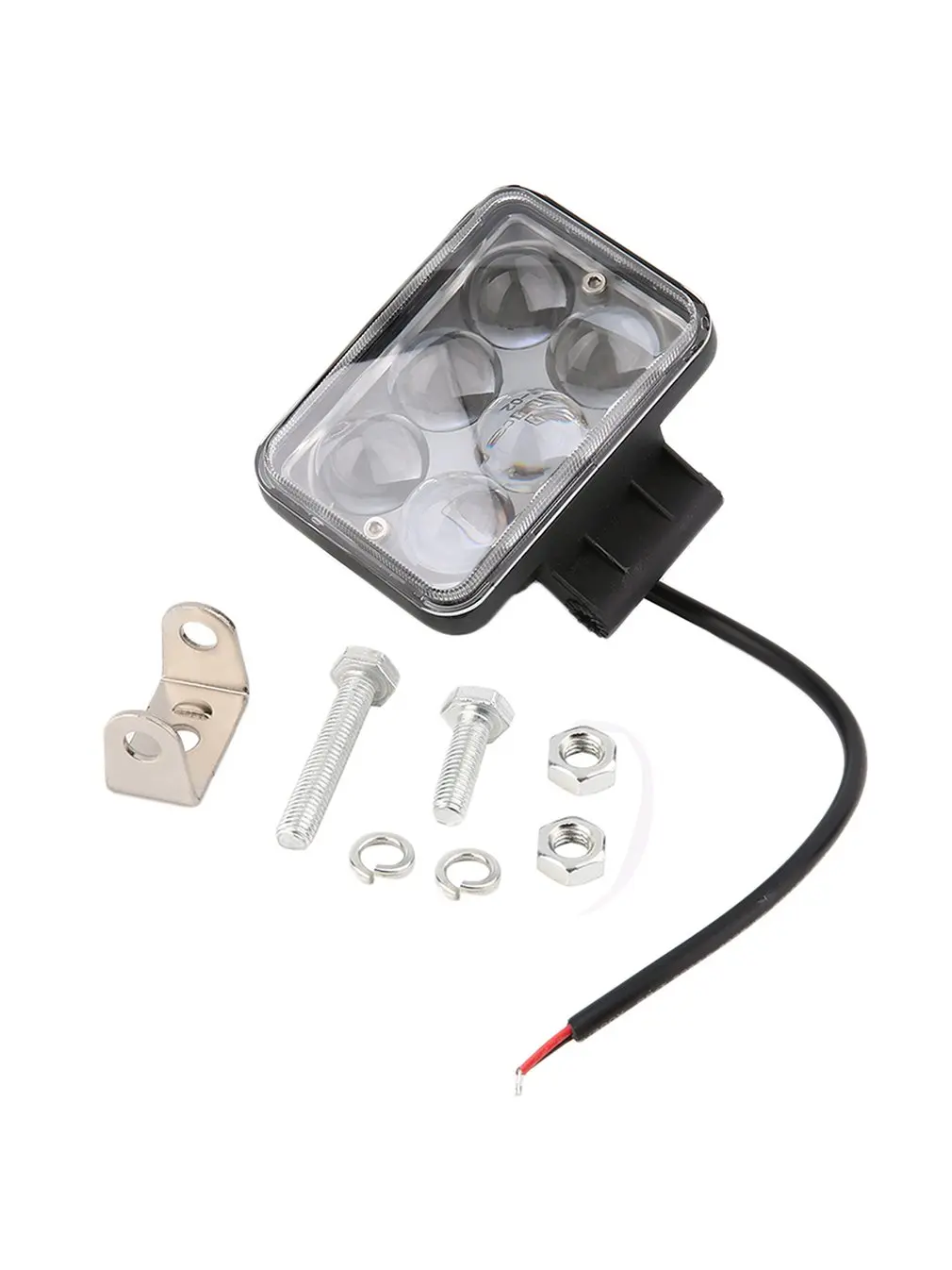 

4D 18W 6LED Square Car Auto Motocross Work Lights Waterproof Dust-Proof Anti-Shock Floodlight Spotlight 12V